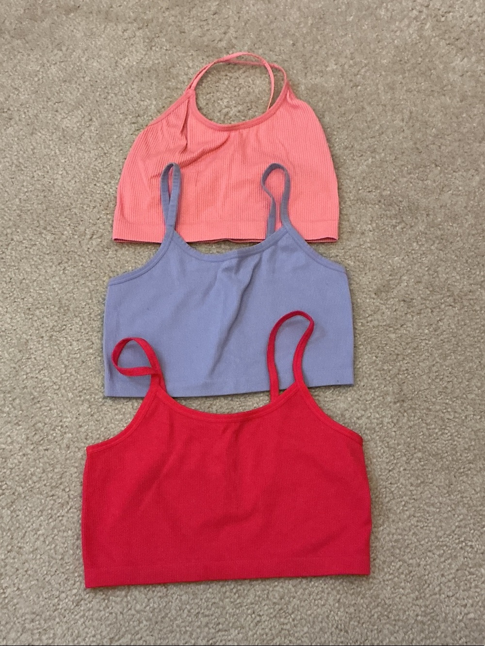 art class Girls Ribbed Tank Top Bundle of 3 - Pink & Purple - Size L 10-12